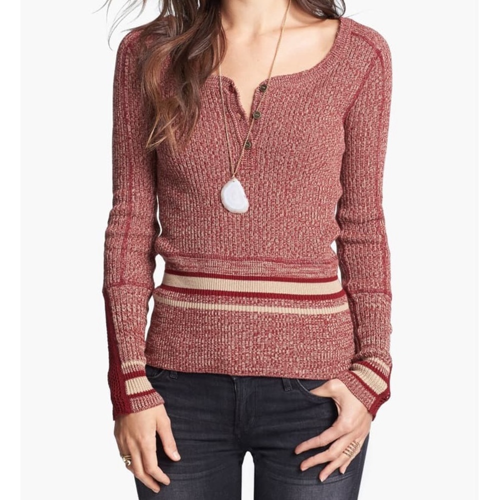 Free People Sock Monkey Pullover Sweater